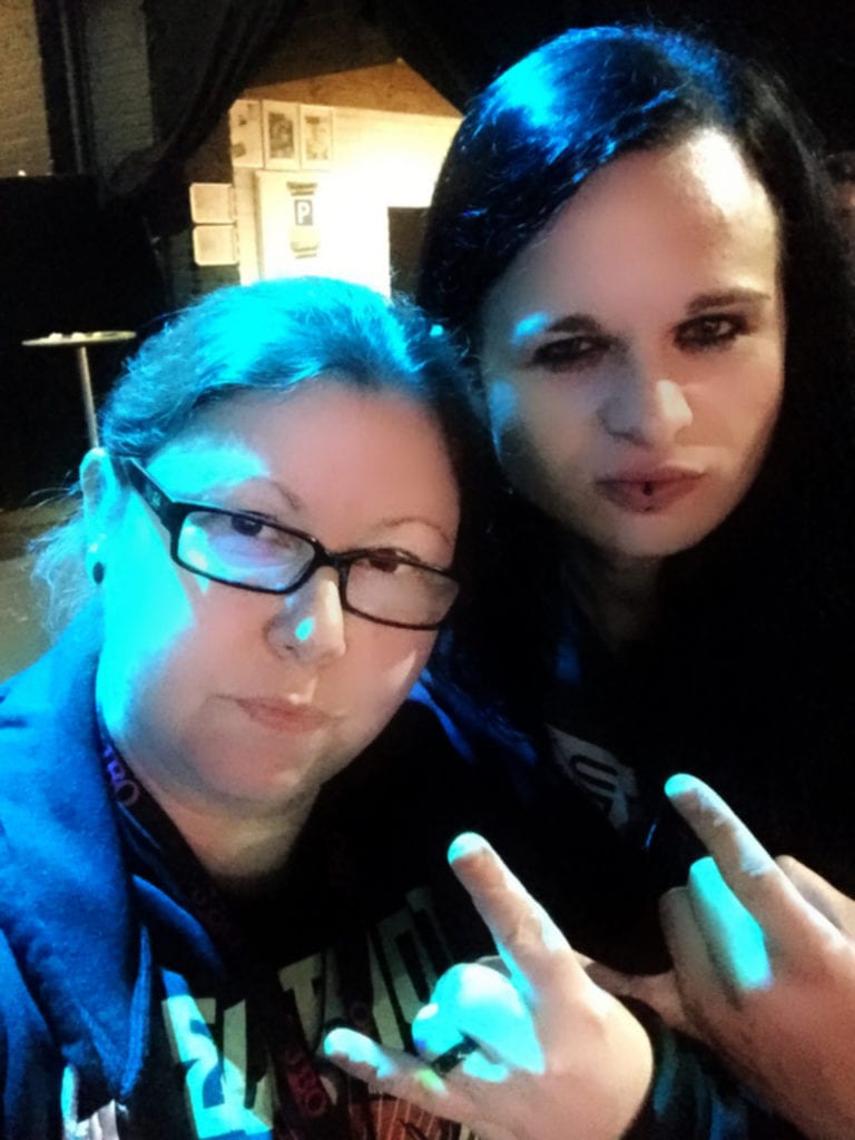 Selfie mit Jim Müller (Kissin' Dynamite) in der Alten Seilerei am 01.04.2016